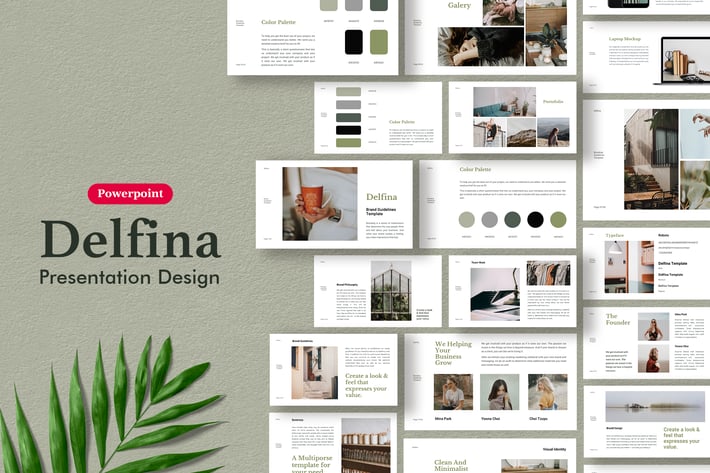 Delfina - Branding Guidelines Template Powerpoint