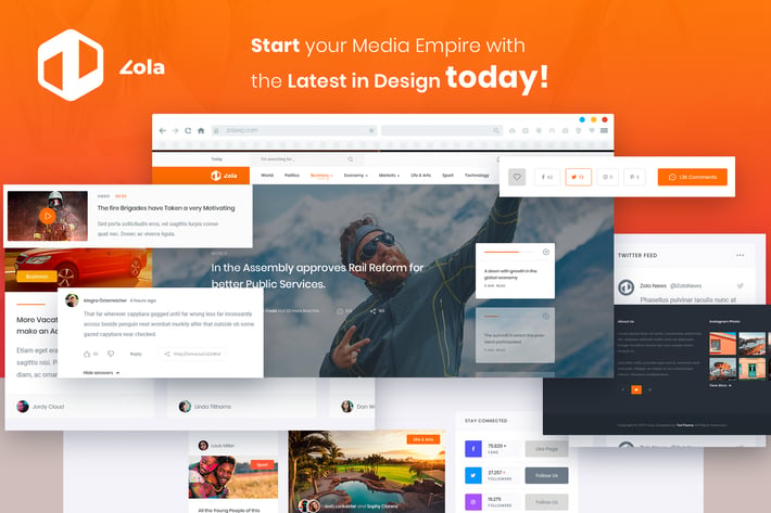 Zola Magazine News Website Template