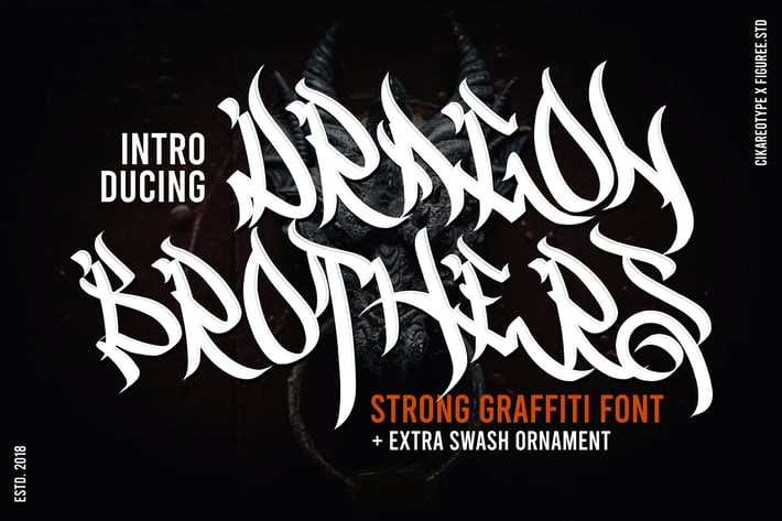 Dragon Brothers - Strong Graffiti Font