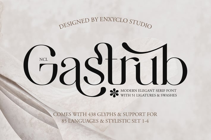 NCL Gastrub - Modern Elegant Ligature Serif Swash