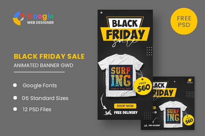 Black Friday HTML5 Banner Ads GWD