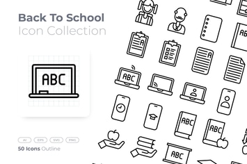 Back To School Outline Icon