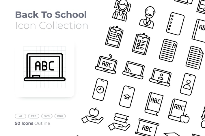 Back To School Outline Icon