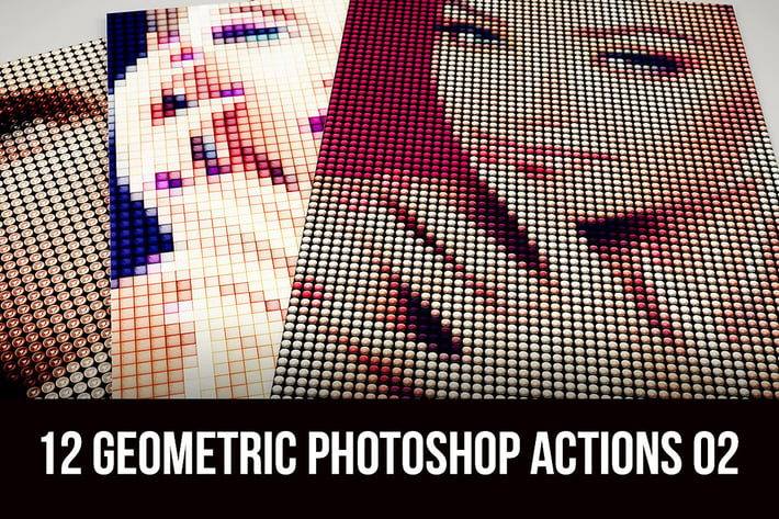 12 Geometric Photoshop Actions 02