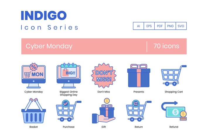 70 Cyber Monday Icons