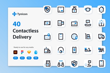 Tynicon - Contactless Delivery Icons