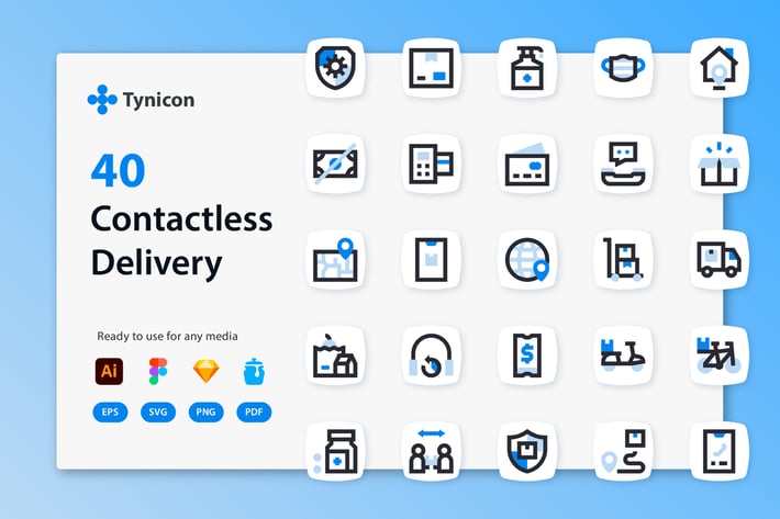 Tynicon - Contactless Delivery Icons