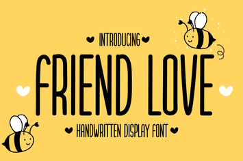 Friend Love - Cute Display Font