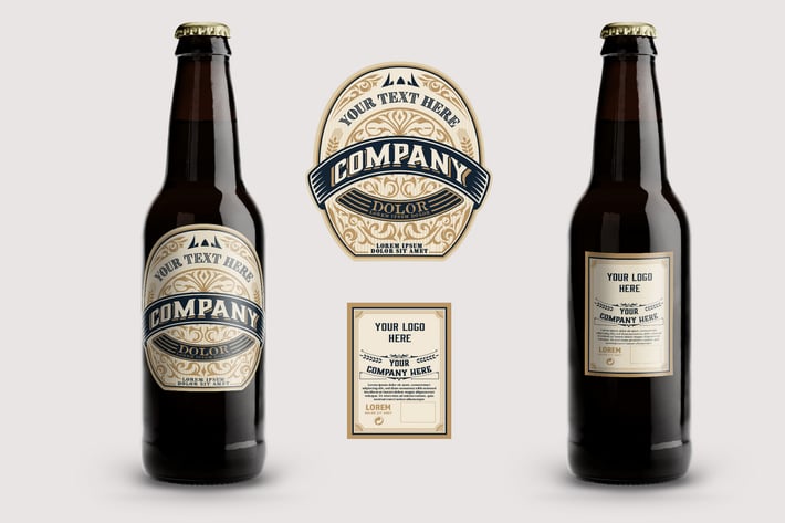 Vintage-Style Beer Label Layout