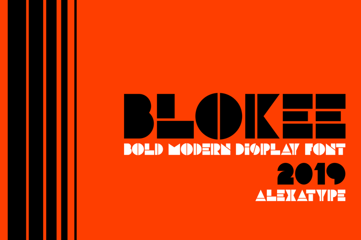 BLOKEE - Modern Blockletter Font