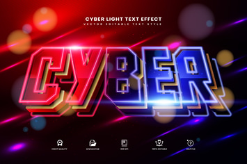 3d Cyber Editable Text Effect