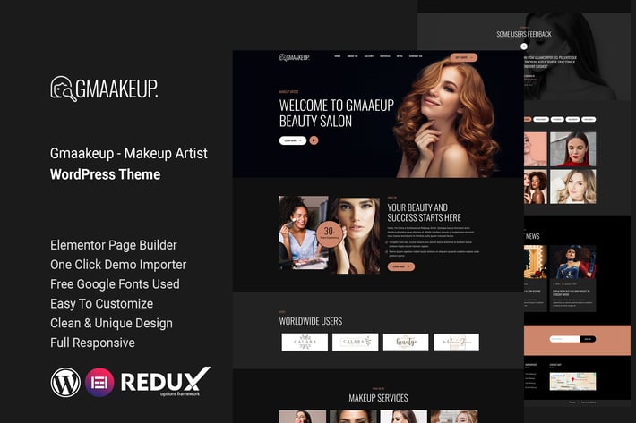  Gmaakeup - Makeup Artist WordPress Theme 