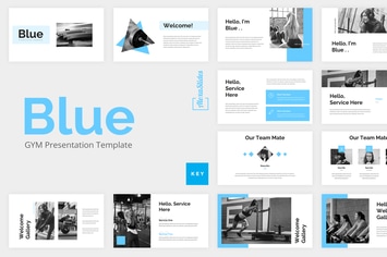 Blue - Gym Keynote Presentation Template