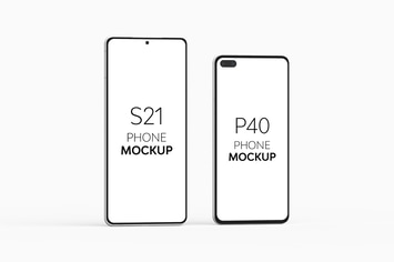 P40 Phone & S21 Phone Mockup