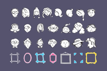 Faces & Frames Doodles