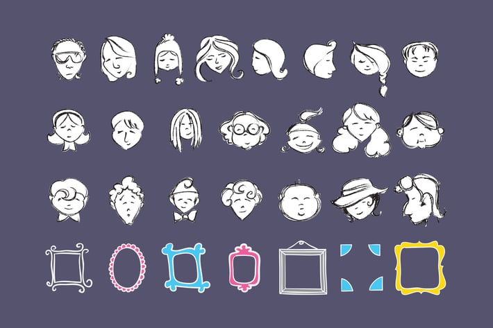 Faces & Frames Doodles