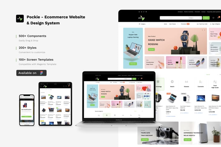  Pockie Ecommerce Website Design System