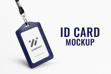 ID card holder mockup