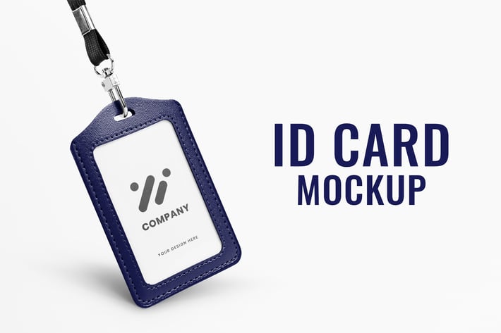 ID card holder mockup