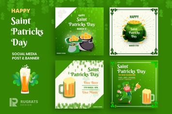 St. Patricks Day R1 Social Media Post Template