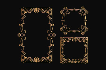 Art nouveau frame ornament