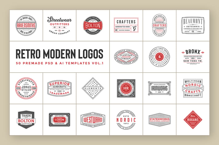 Modern Retro Logos Vol.1