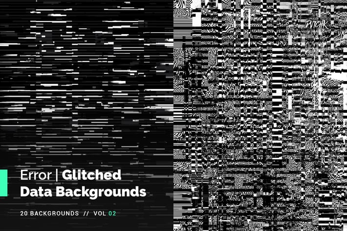 Error | Glitched Data Backgrounds | Vol. 02
