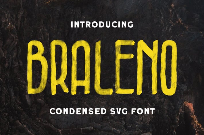 Braleno - Condensed SVG Font