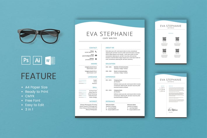 Professional CV And Resume Template Eva
