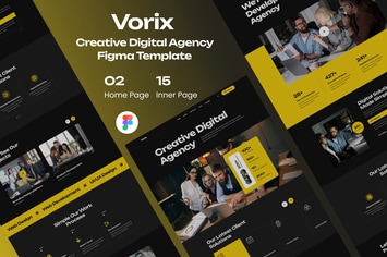 Vorix - Creative Digital Agency Figma Template 