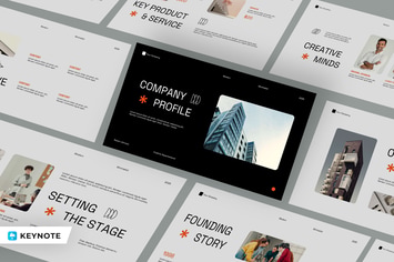 Black Orange Modern Minimalist Company Profile KEY