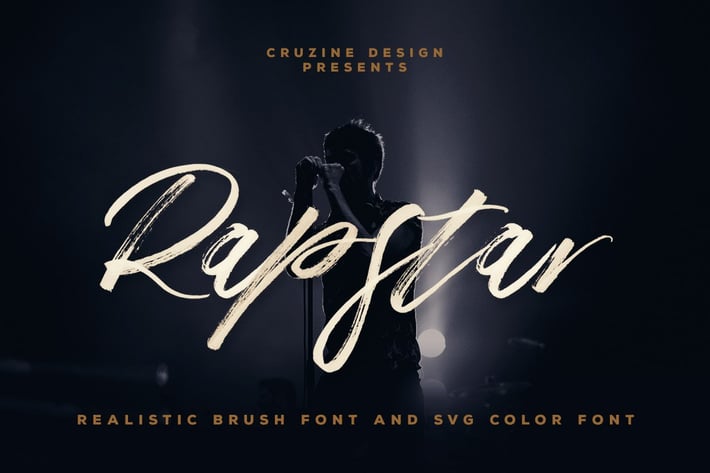 Rapstar Brush & SVG Font