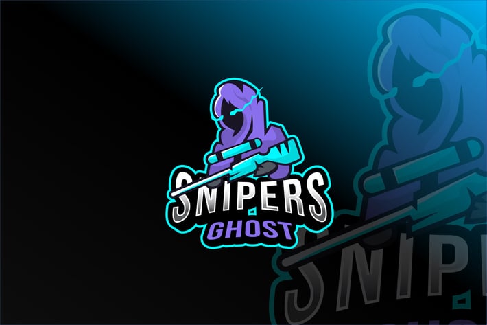 Snipers Ghost Esport Logo Template