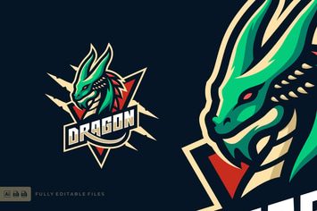 Dragon Sport and eSports Logo Template