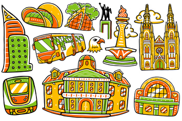 Jakarta City Doodle Vector #01