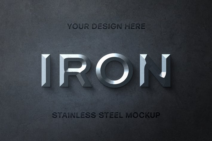 Stainless Steel Text Effect