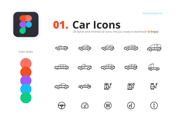 20 Stylish Car Icons