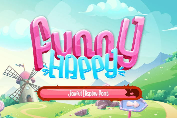 Funny Happy Joyful Display Font