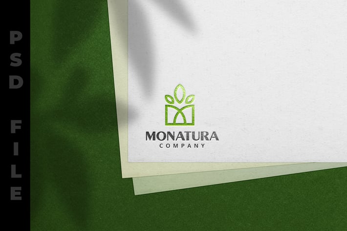 Stamp Logo Texture on Paper - Mockup