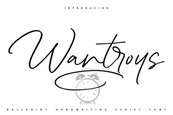 Wantroys | Ballpoint Handwriting Script Font
