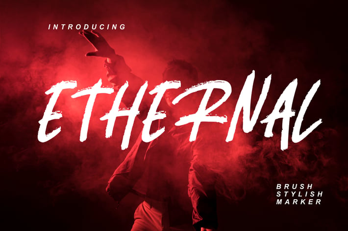 Ethernal Brush Advertisement Font