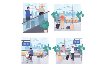 Airport Concept Scenes Set