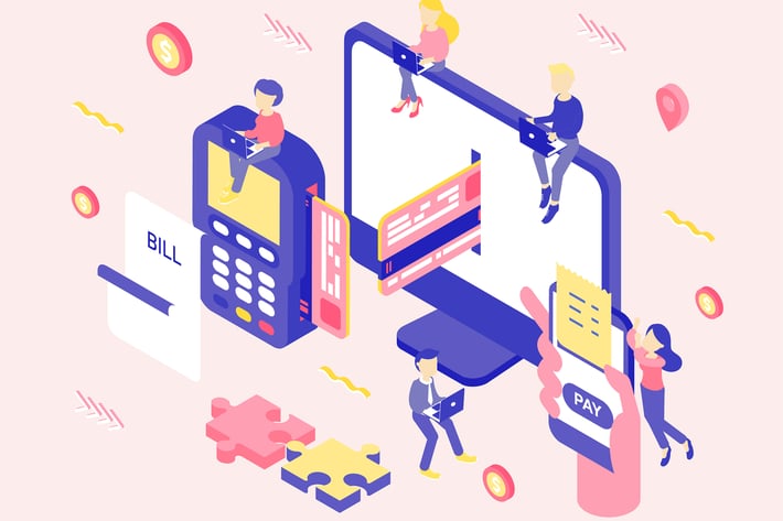 Payment Option Isometric Illustration