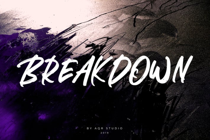 BREAKDOWN BRUSH FONT