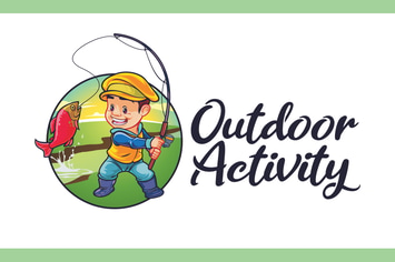 Fishing Kid Character Mascot Logo