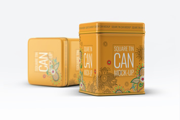 Square Tin Can Mock-Up