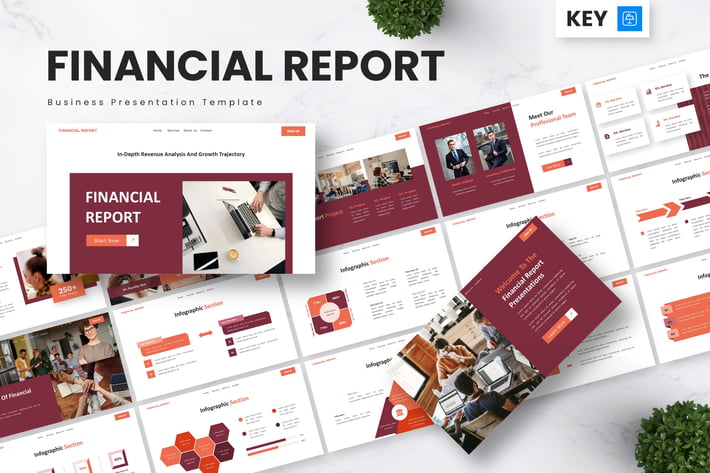 Financial Report - Business Keynote Templates