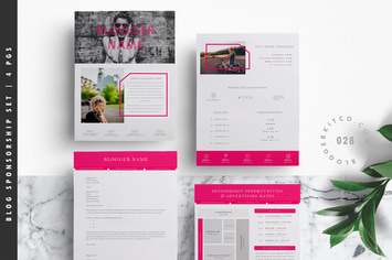 Blog Media Kit Template + Sponsorship Set