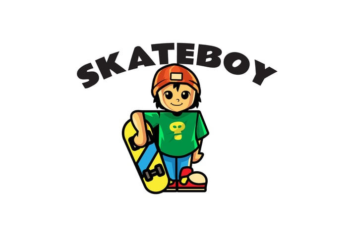 skateboy - Mascot Logo