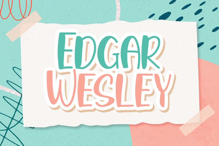 Edgar Wesley - Playful Display Font